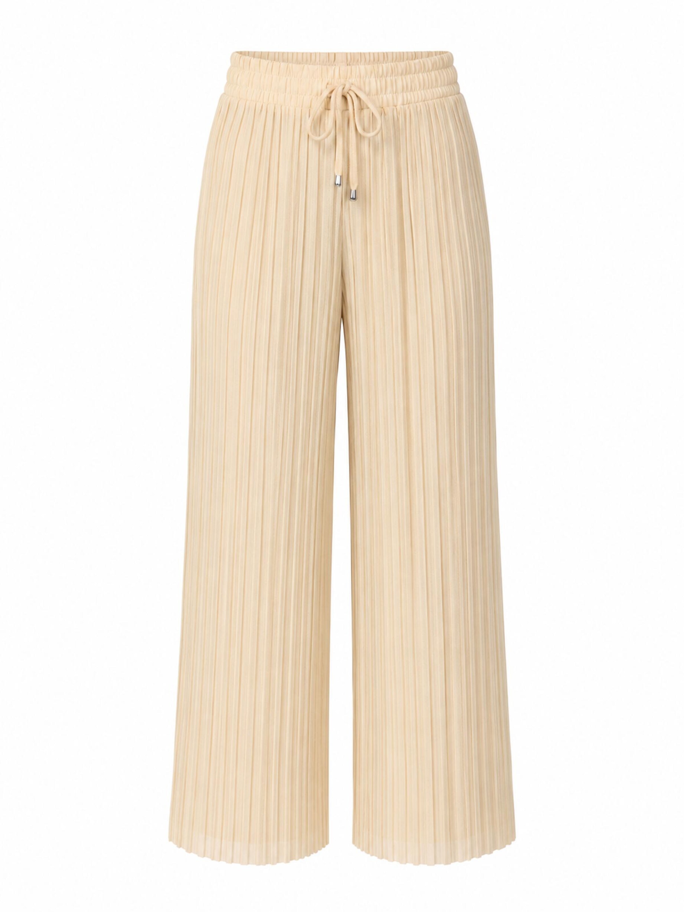 Worldclassca Bügelfaltenhose 'Damen Plissee Sommer Hose'‌‌‌‌‌‌ in Beige: Vorderseite