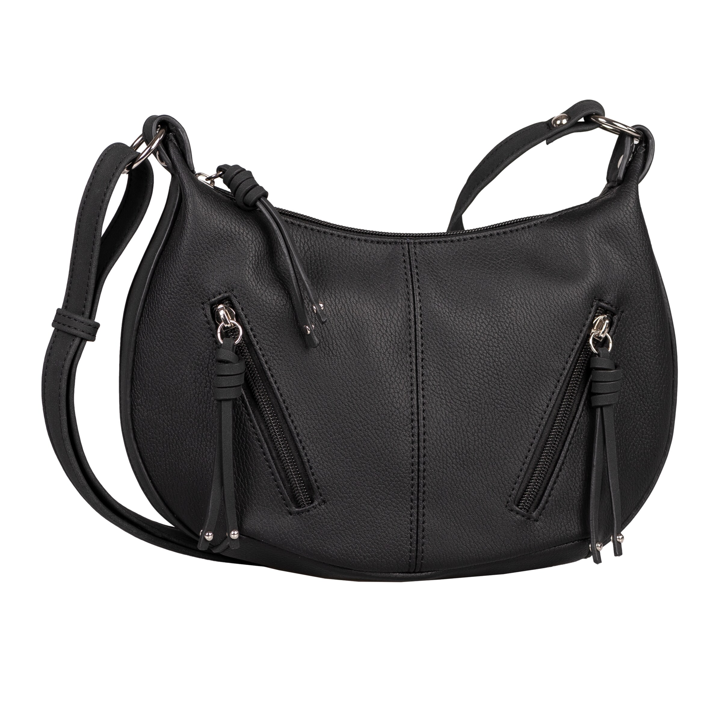 TOM TAILOR Crossbody bag 'Caia' in Black: front