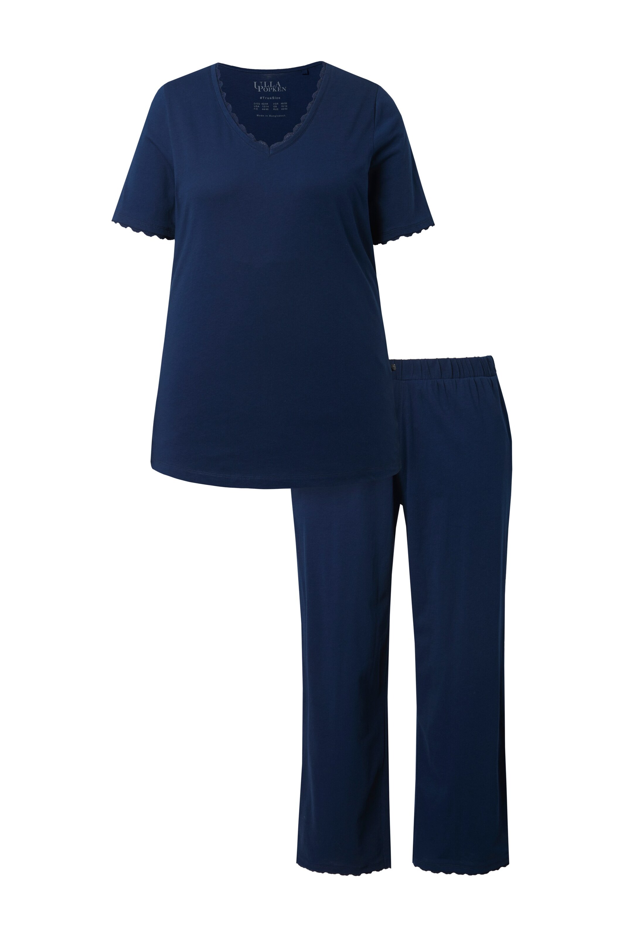 Ulla Popken Pyjama in Blau: Vorderseite