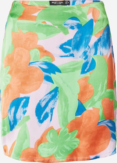 Nasty Gal Nederdel i blå / grøn / orange / lyserød, Produktvisning