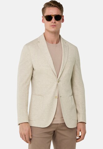 Coupe slim Veste de costume Boggi Milano en beige : devant