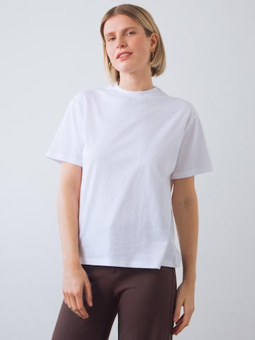 Maglia extra large di Honest Basics in bianco: frontale