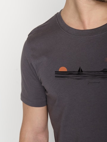 GREENBOMB Shirt 'Nature Evening Glow' in Grijs