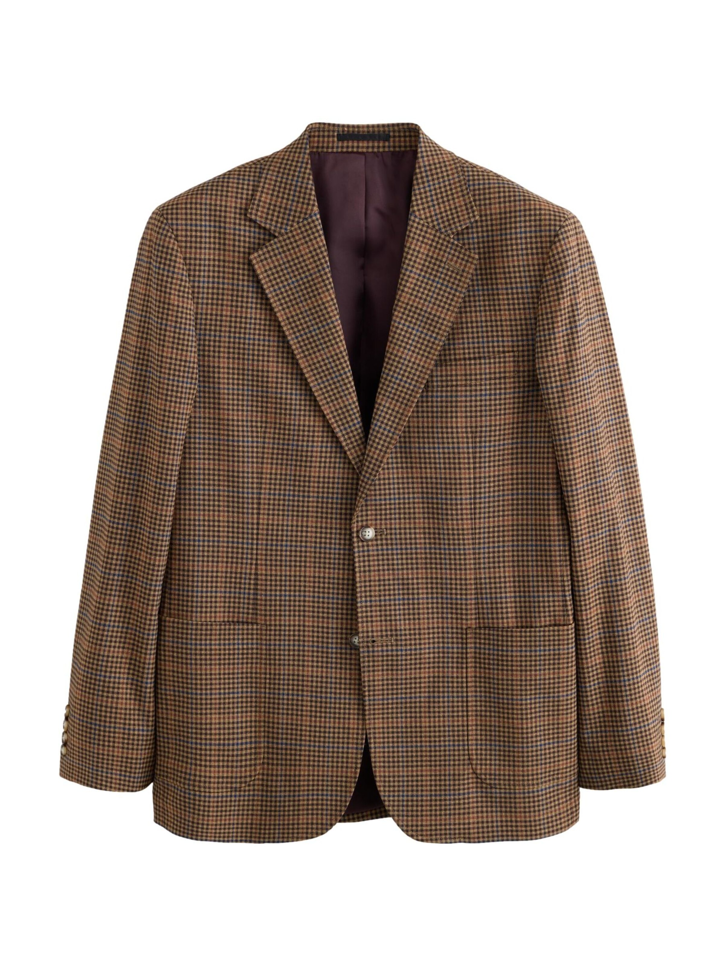 Next Blazer 'Gun Club' in 36 in Navy / Brown / Caramel / Dark brown, Item view
