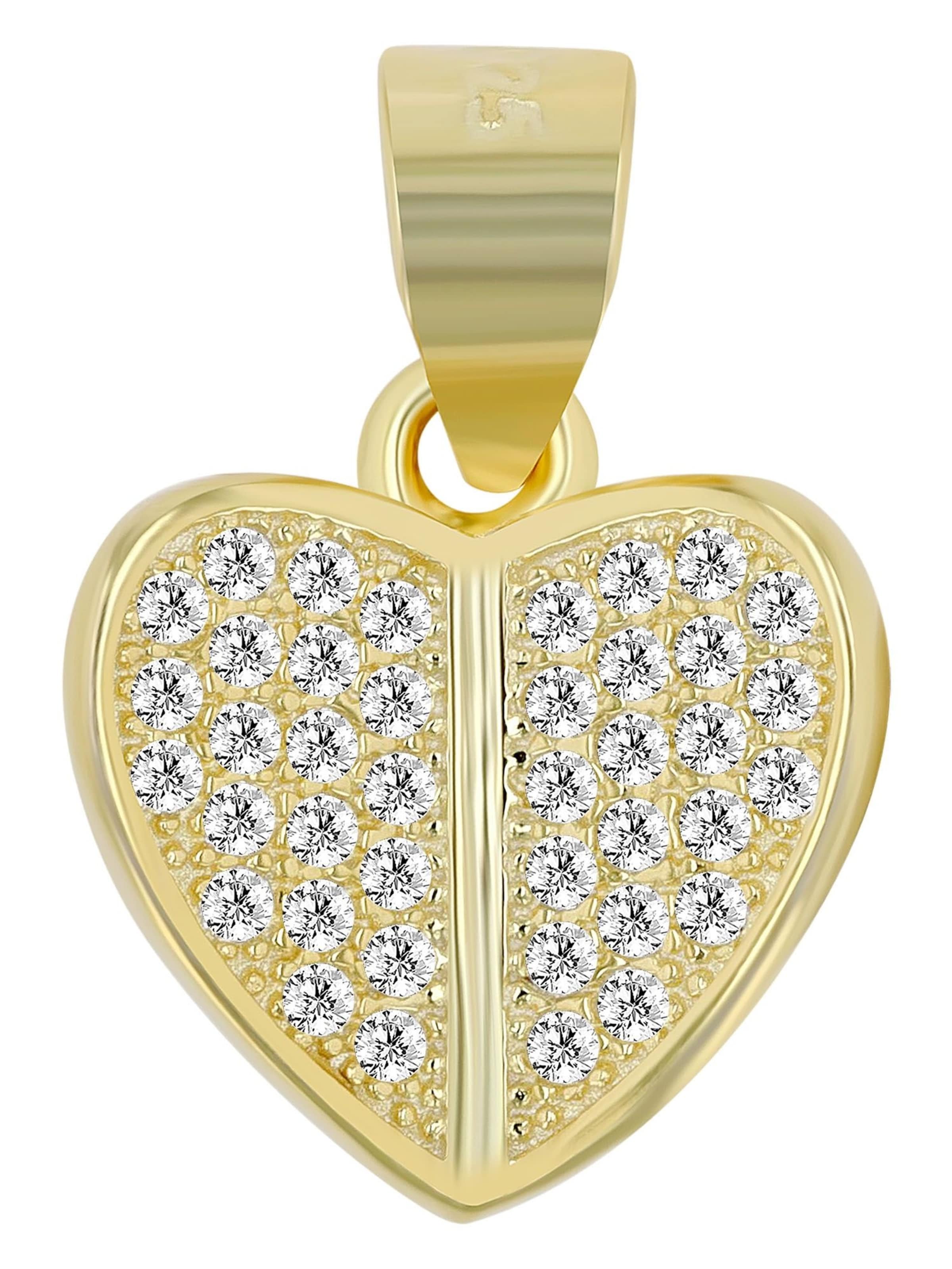 Akzent Pendant 'Eireann, 925 Sterlingsilber, langlebig' in Gold: front