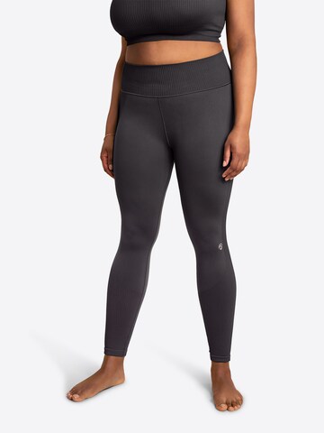 OCEANSAPART Skinny Workout Pants 'Sydney' in Grey: front