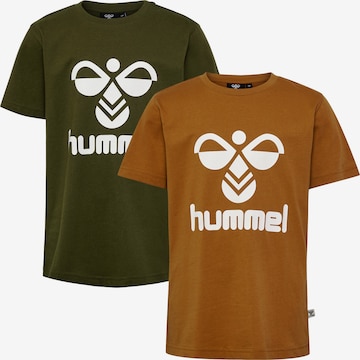 T-Shirt fonctionnel Hummel en marron : devant