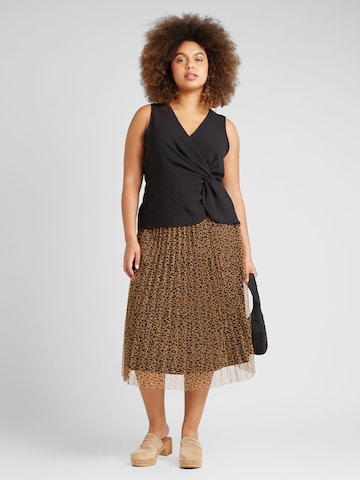 ONLY Carmakoma Skirt 'SKY' in Brown