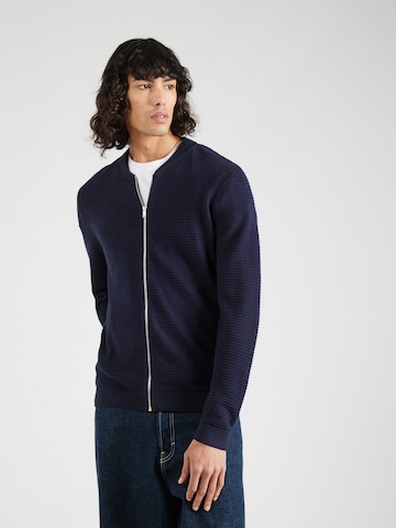 JACK & JONES Кофта на молнии 'JJOTTO' в Синий: спереди