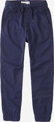 Abercrombie & Fitch Tapered Broek in Blauw: voorkant