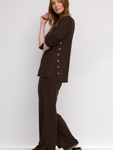 Next Wide leg Broek in Bruin
