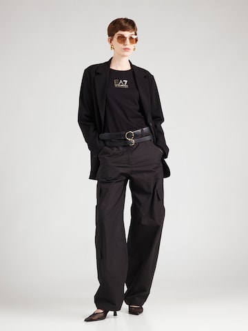 juoda EA7 Emporio Armani Marškinėliai