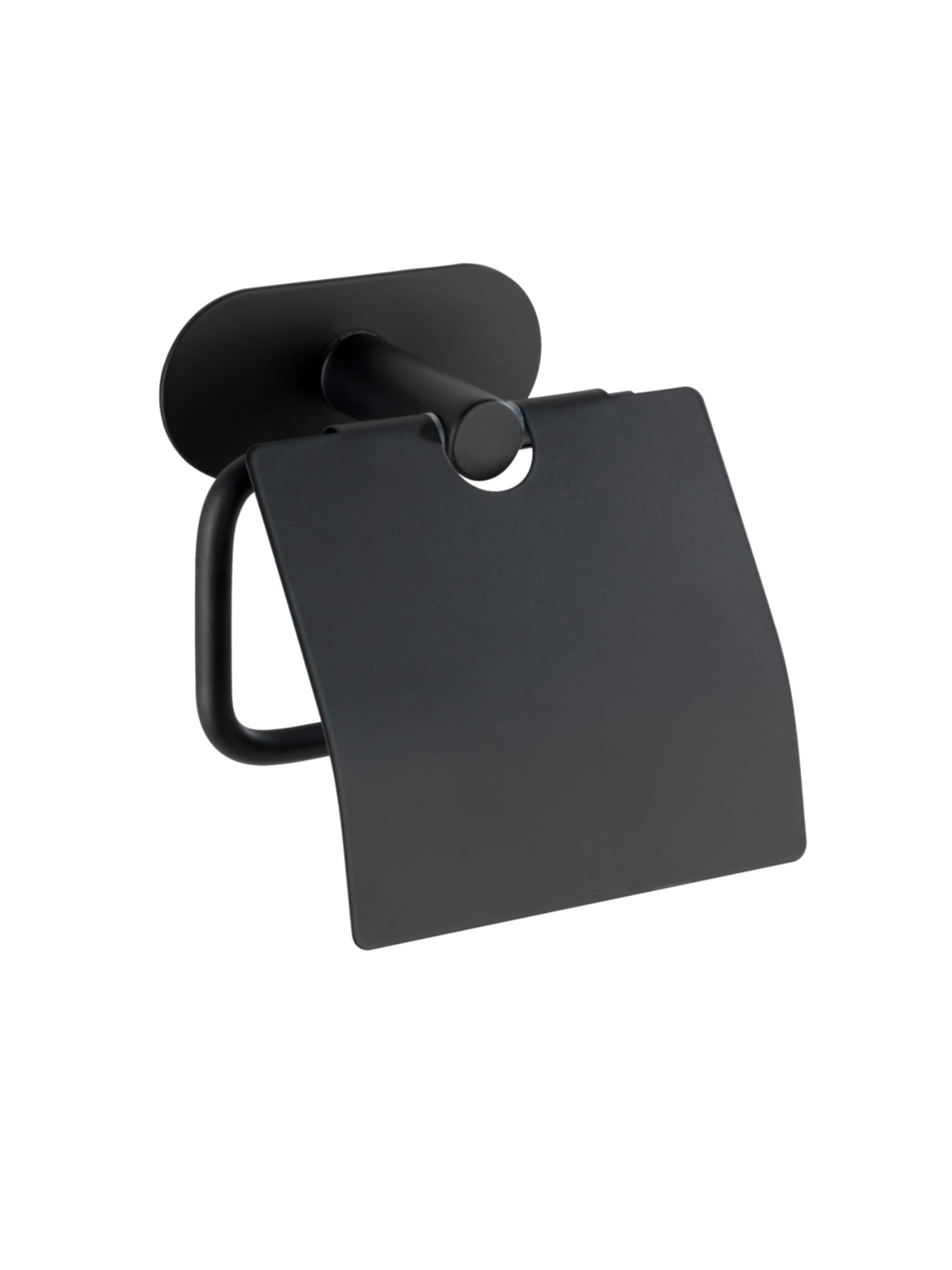 Wenko Toilettenpapierhalter 'Orea' in Schwarz: Vorderseite