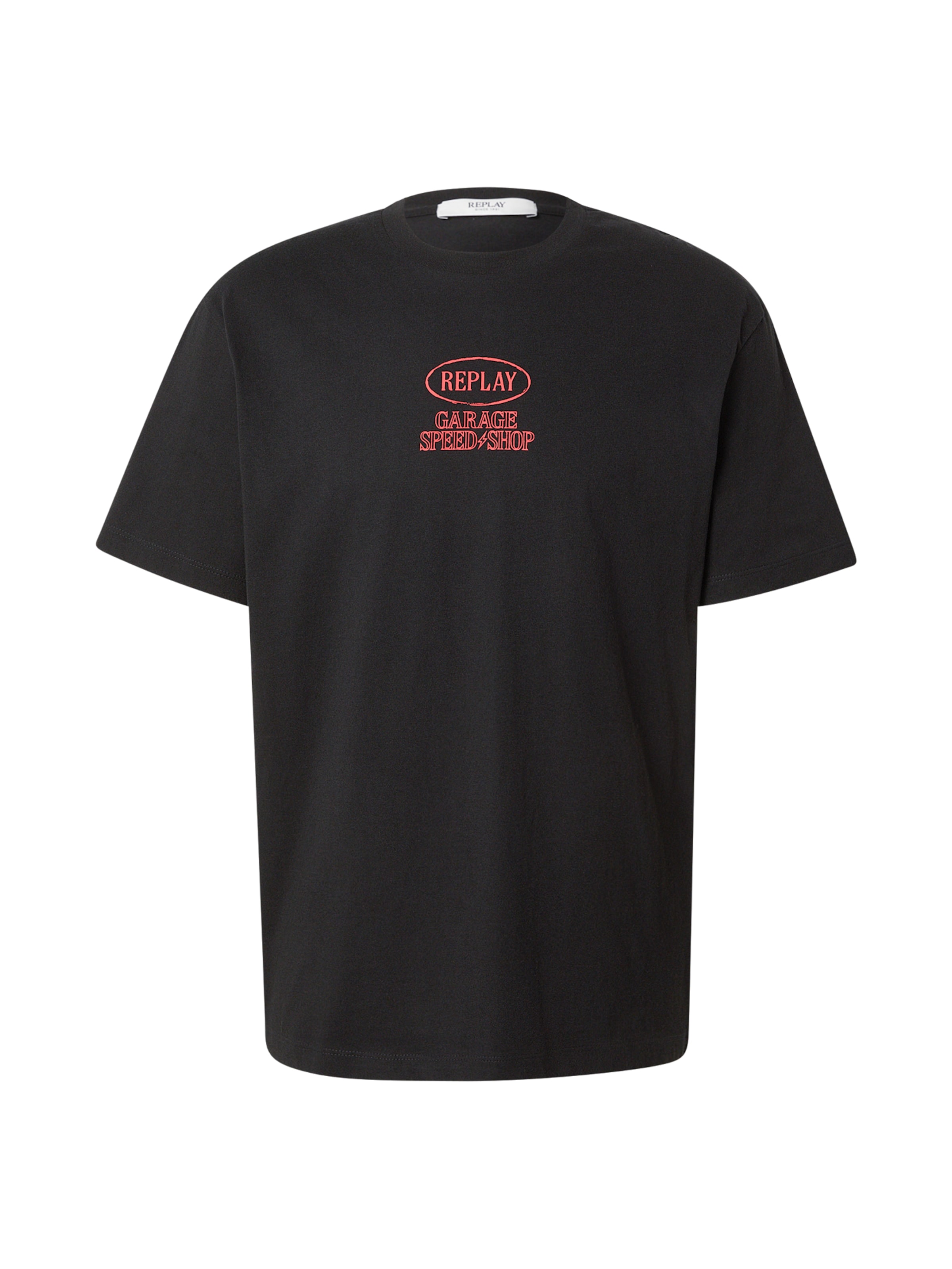 REPLAY - Camiseta en negro: frente