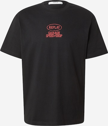 REPLAY T-Shirt in Schwarz: Vorderseite