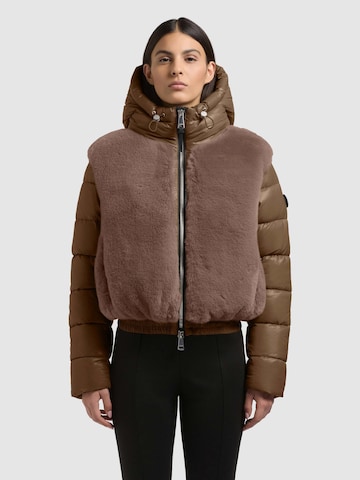 khujo Jacke 'Onika' in Bronze: Vorderseite