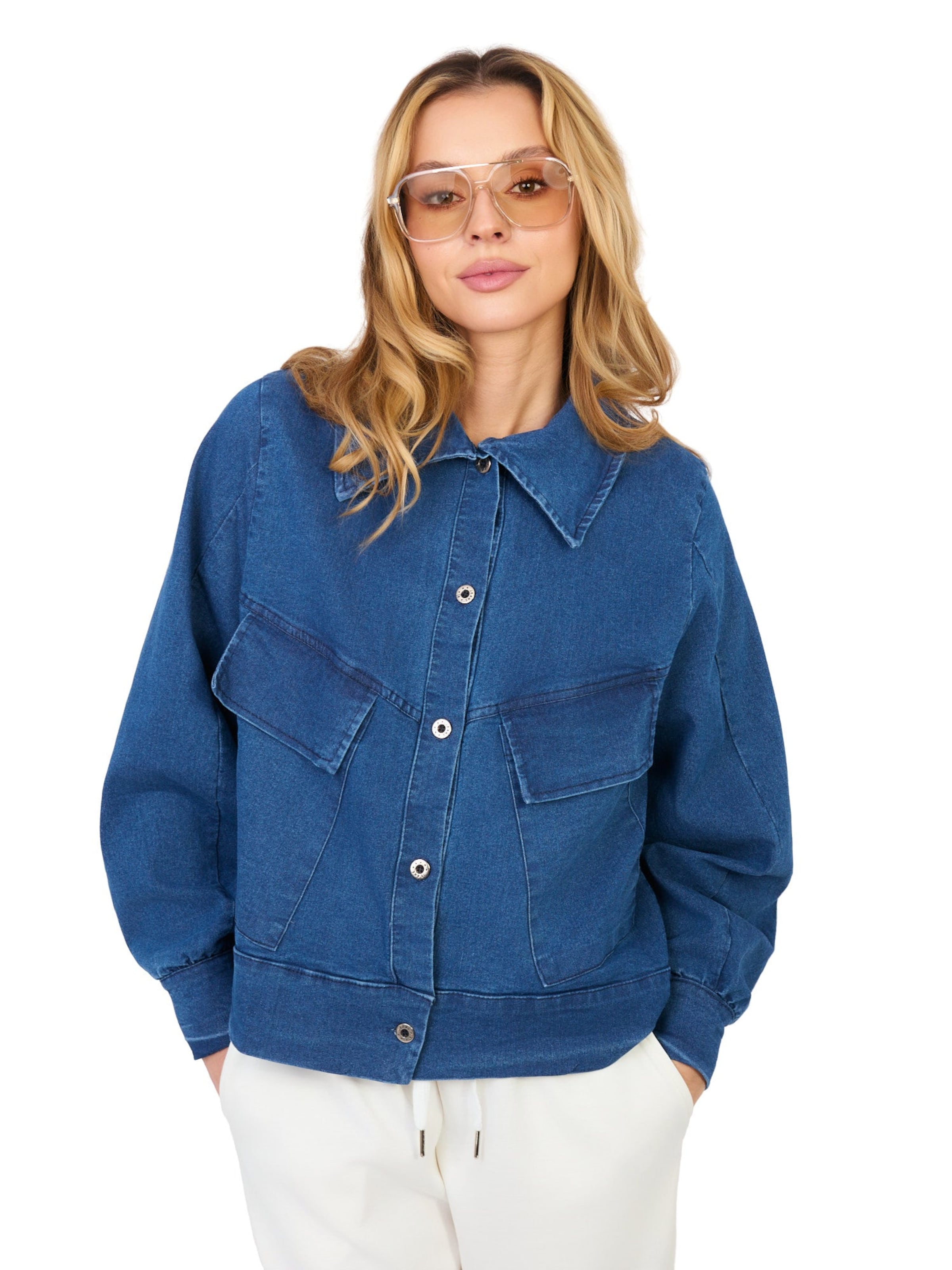 Madnezz House Overgangsfrakke i blå: forside