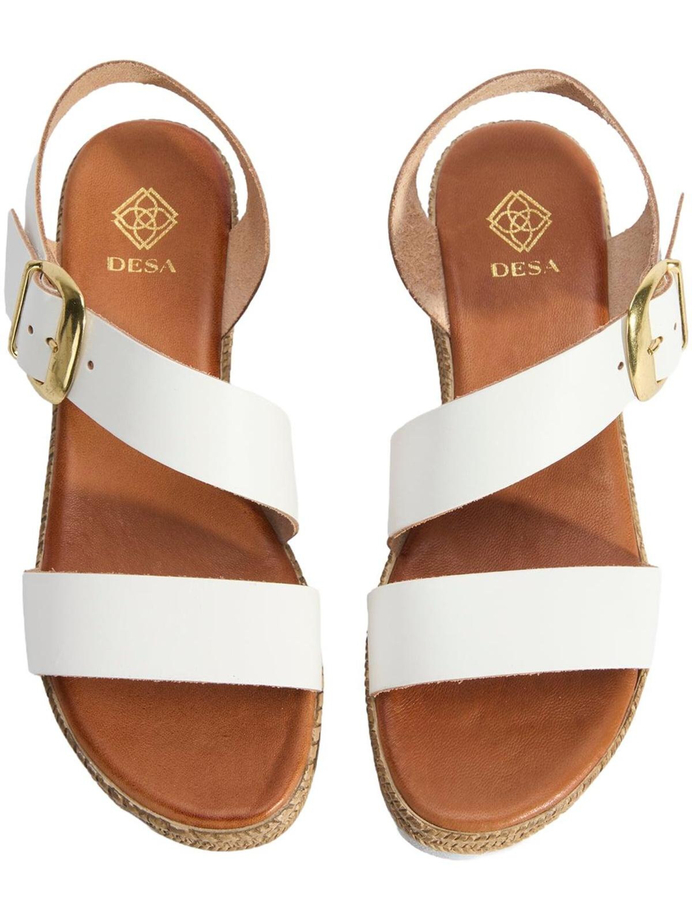 Desa Sandals 'Keilsandalen' in White