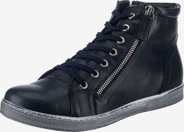 ANDREA CONTI Lace-Up Ankle Boots in Black: front