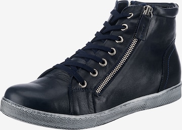 ANDREA CONTI Lace-Up Ankle Boots in Black: front
