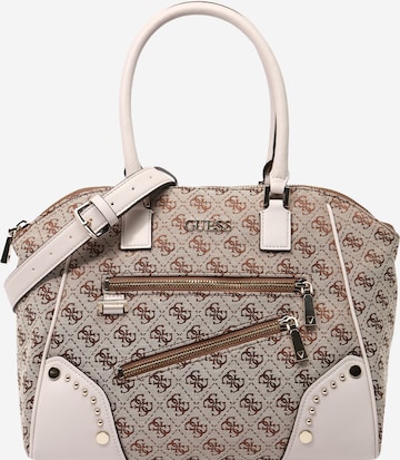 Borsa a mano 'FRANKIE' di GUESS in marrone: frontale