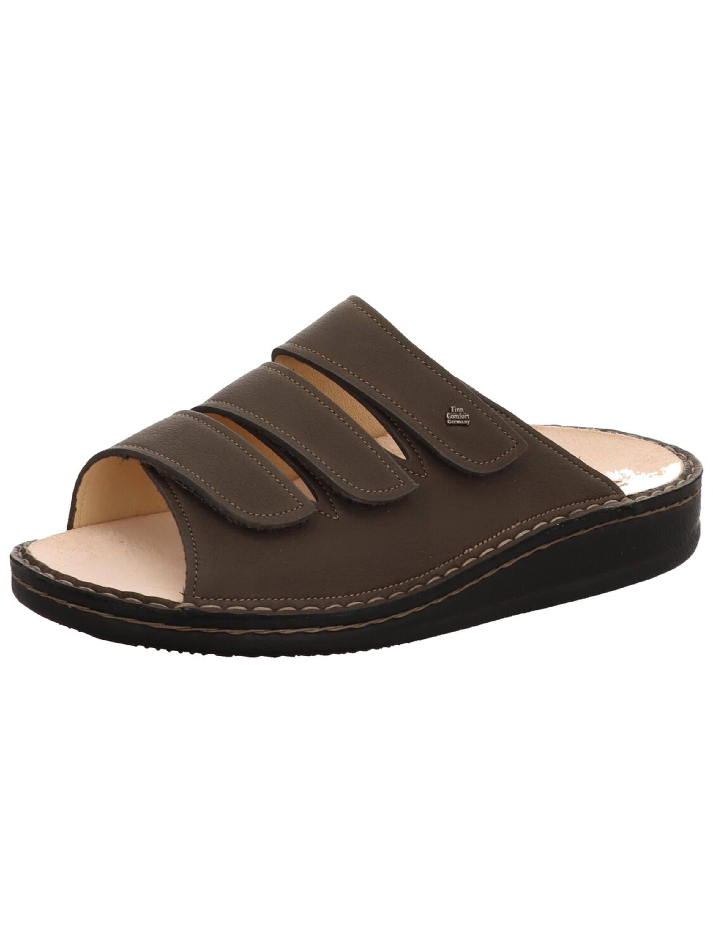 Finn Comfort - Zapatos abiertos 'Pantolette Herren Korfu farn Echtleder in grün' en verde: frente