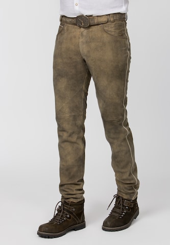 STOCKERPOINT Regular Trachtenhose 'Marlon' in Braun: Vorderseite