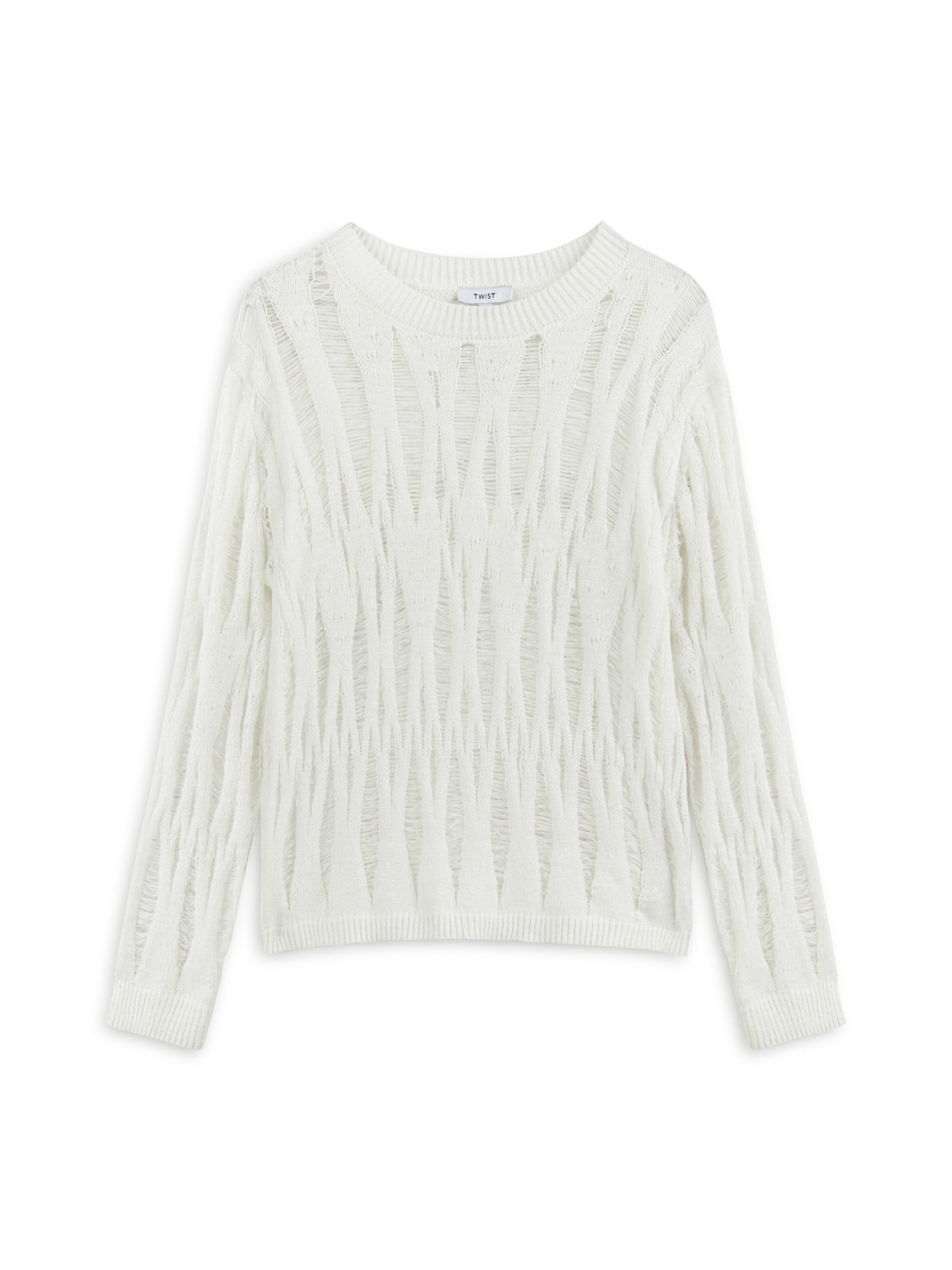 Pull-over Twist en blanc : devant