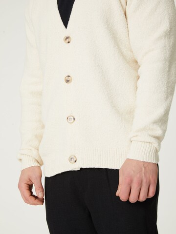 DAN FOX APPAREL Knit Cardigan 'Ali' in White