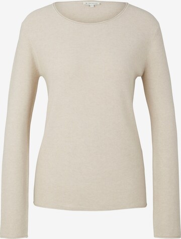 TOM TAILOR Sweater in Beige: front