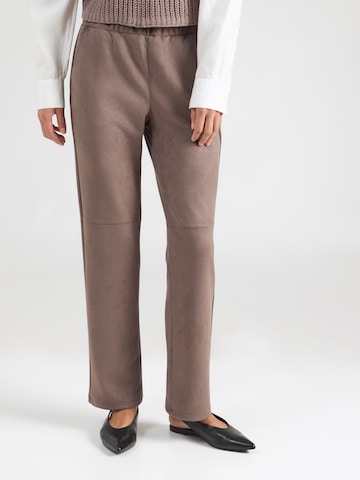 Regular Pantaloni de la monari pe gri: față