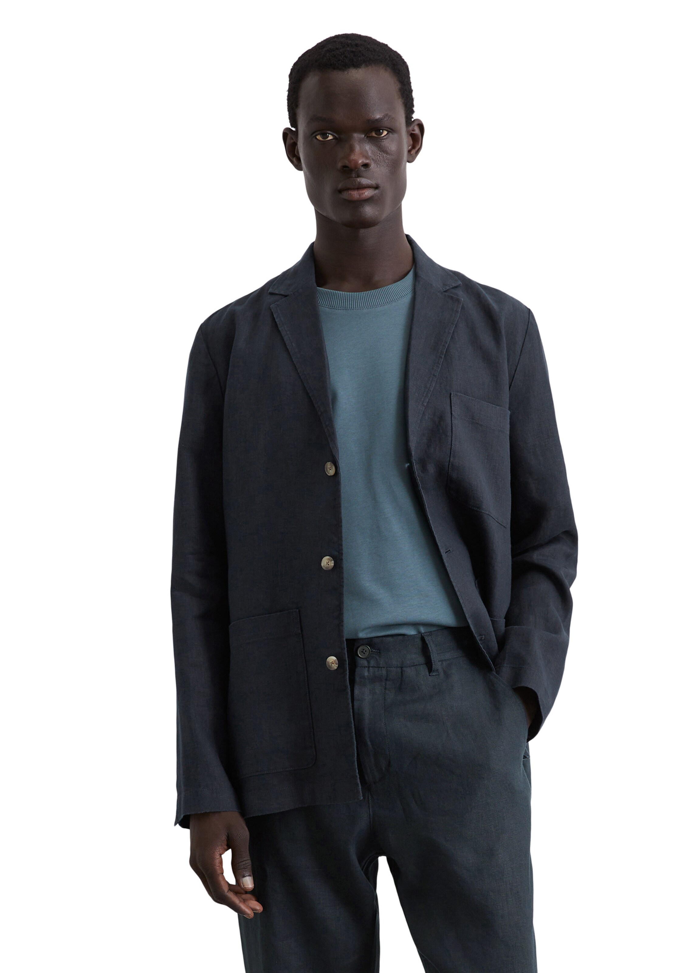 Marc O'Polo Comfort fit Colbert in Blauw: voorkant