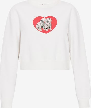 Sweat-shirt 'Pop' MYMO en blanc : devant