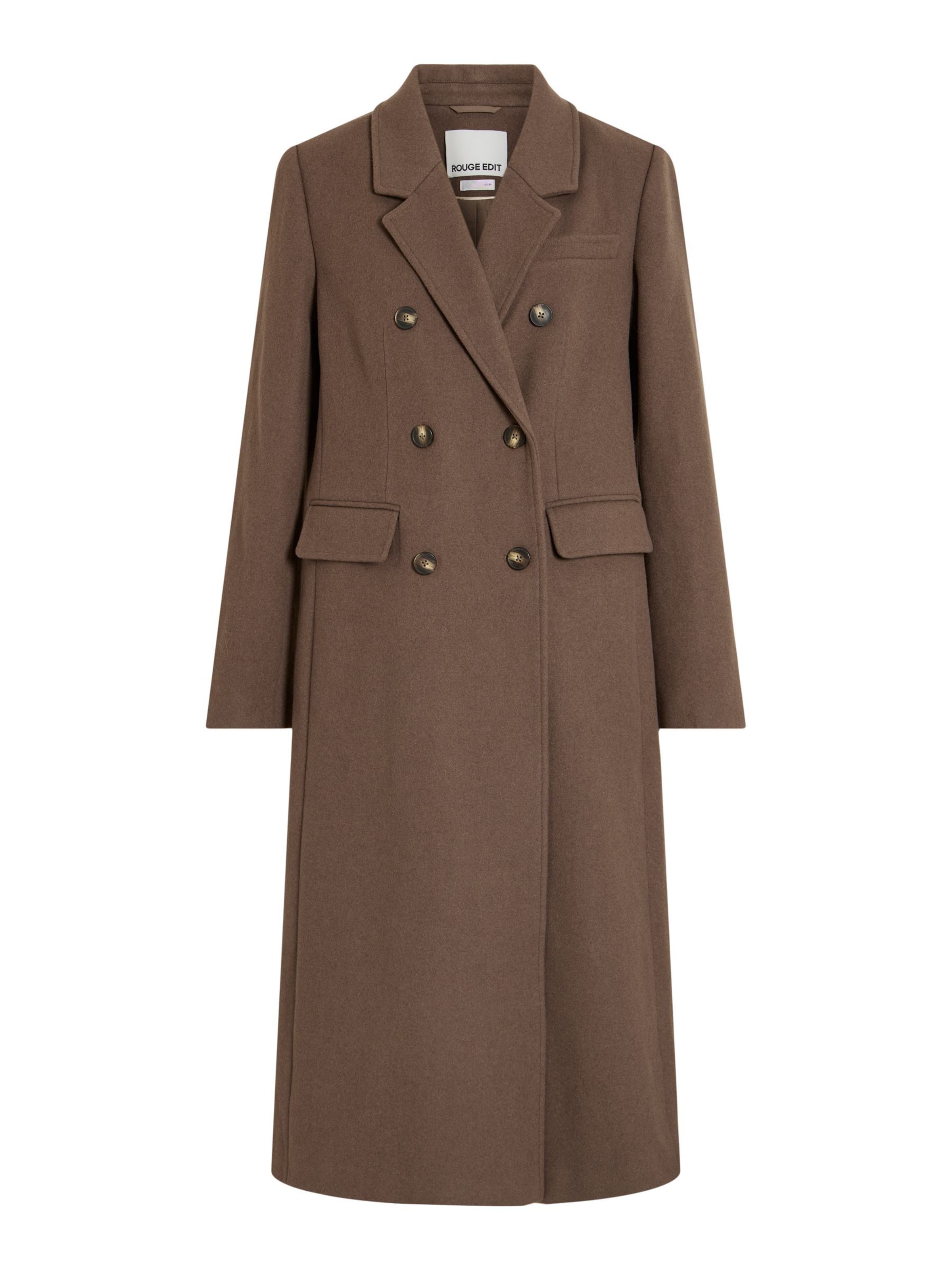 Cappotto di mezza stagione di ROUGE EDIT in marrone: frontale