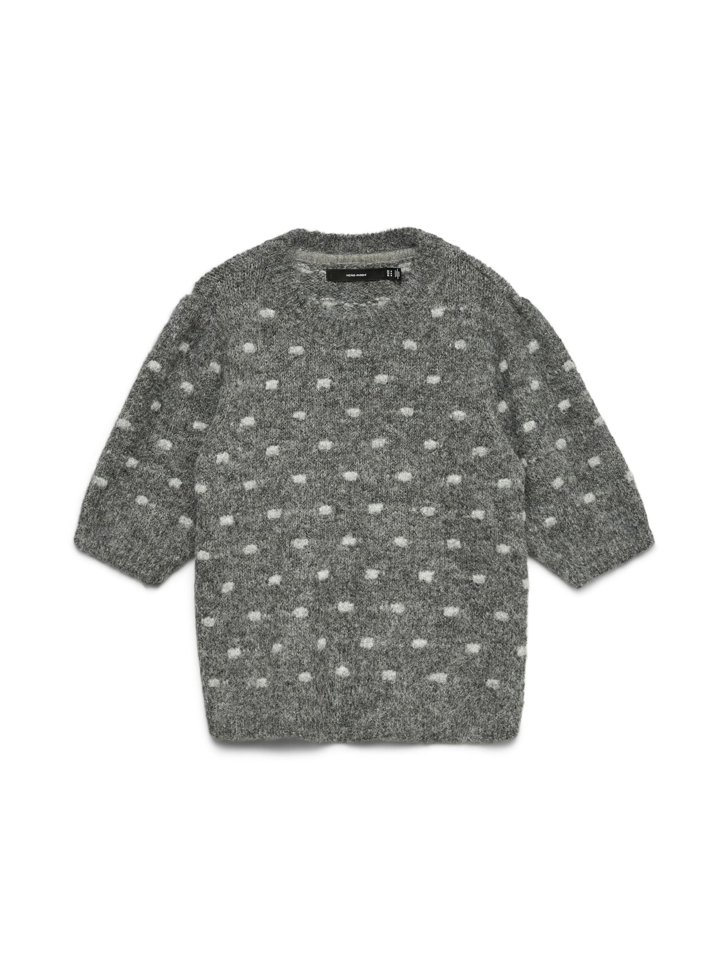 VERO MODA Sweater 'NOVAHDOTTY' in Grey: front