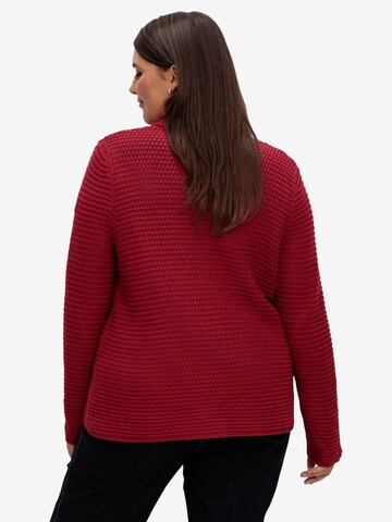 SHEEGO Knit Cardigan in Red