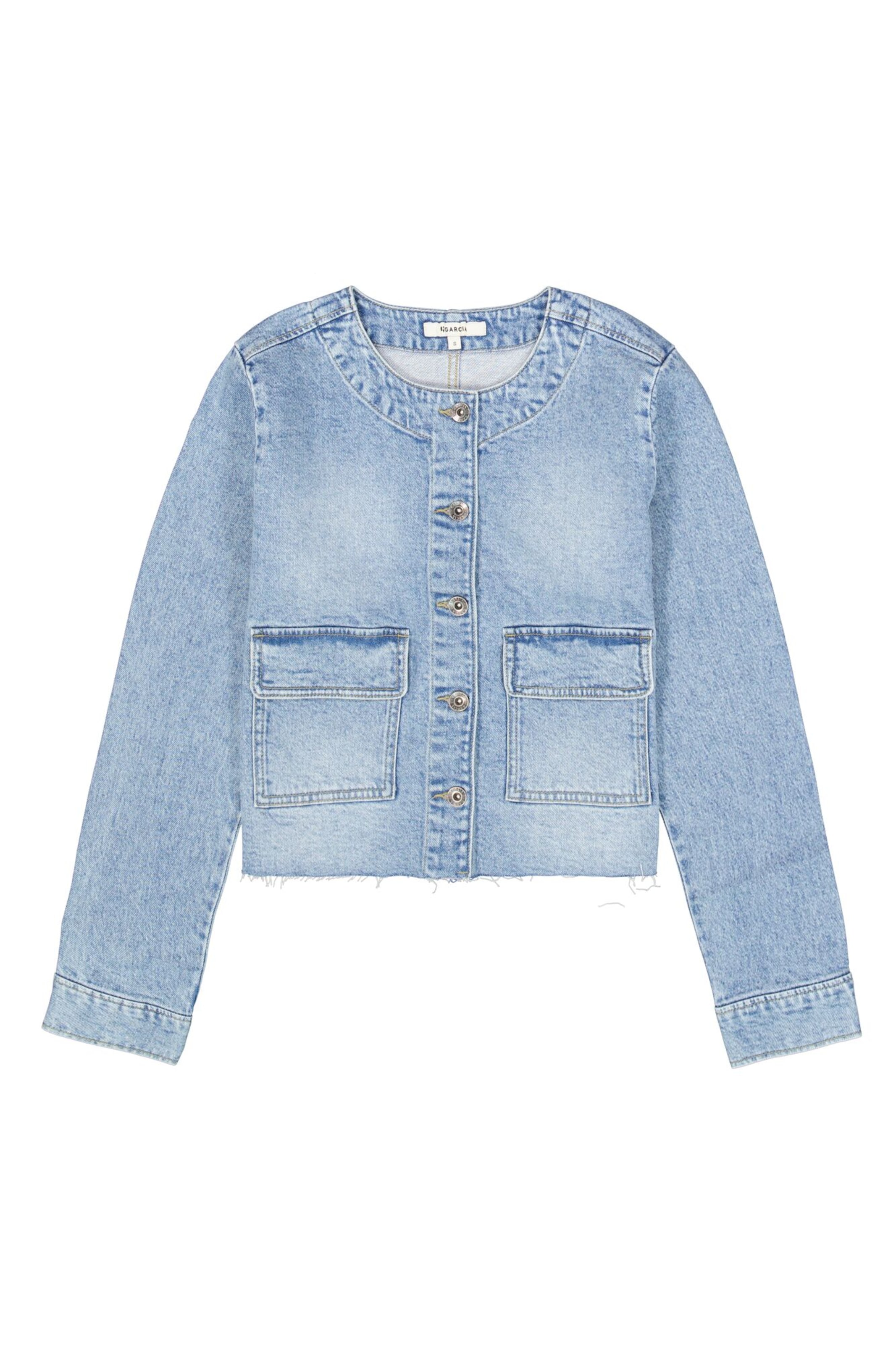 GARCIA Veste mi-saison en bleu denim, Vue avec produit