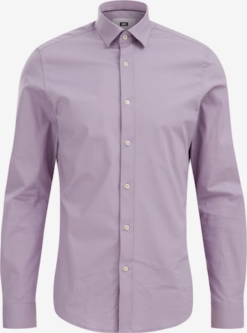 WE Fashion Button Up Shirt in Purple: front