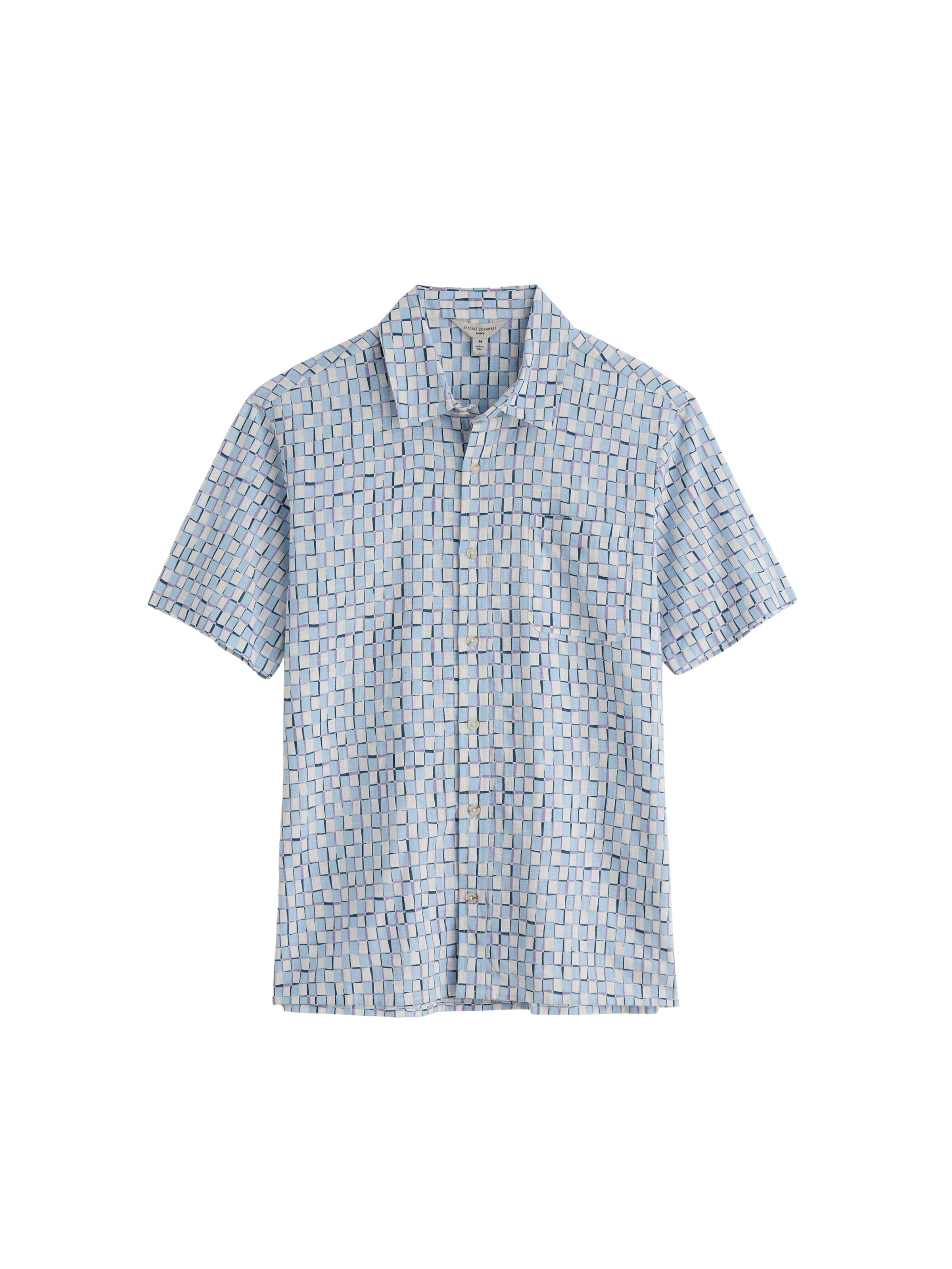 Seasalt Cornwall Button Up Shirt 'Palores' in Blue: front