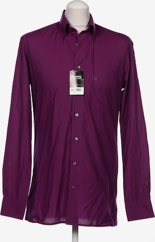 OLYMP Button Up Shirt in S in Purple: front