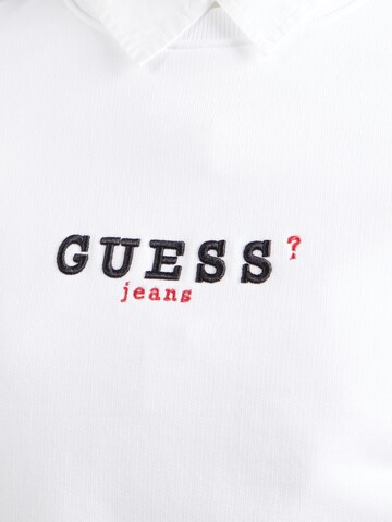 GUESS JEANS Collegepaita värissä valkoinen