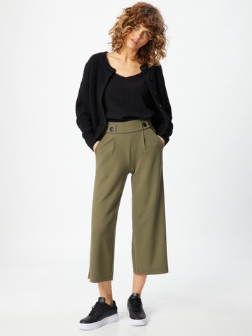 JDY Wide Leg Bundfaltenhose 'Geggo' in Grün