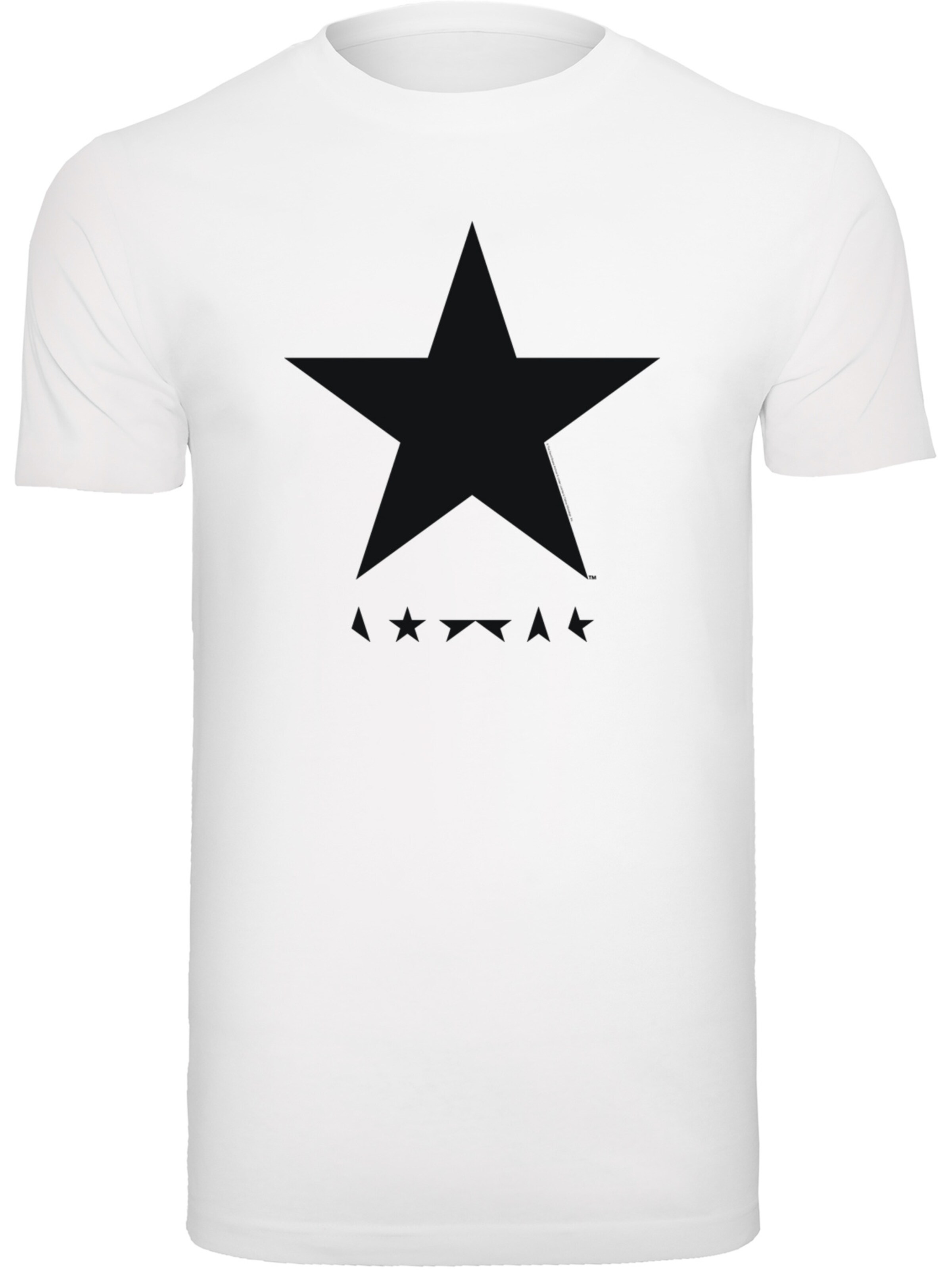 F4NT4STIC Shirt 'David Bowie Star Logo' in Weiß: Vorderseite