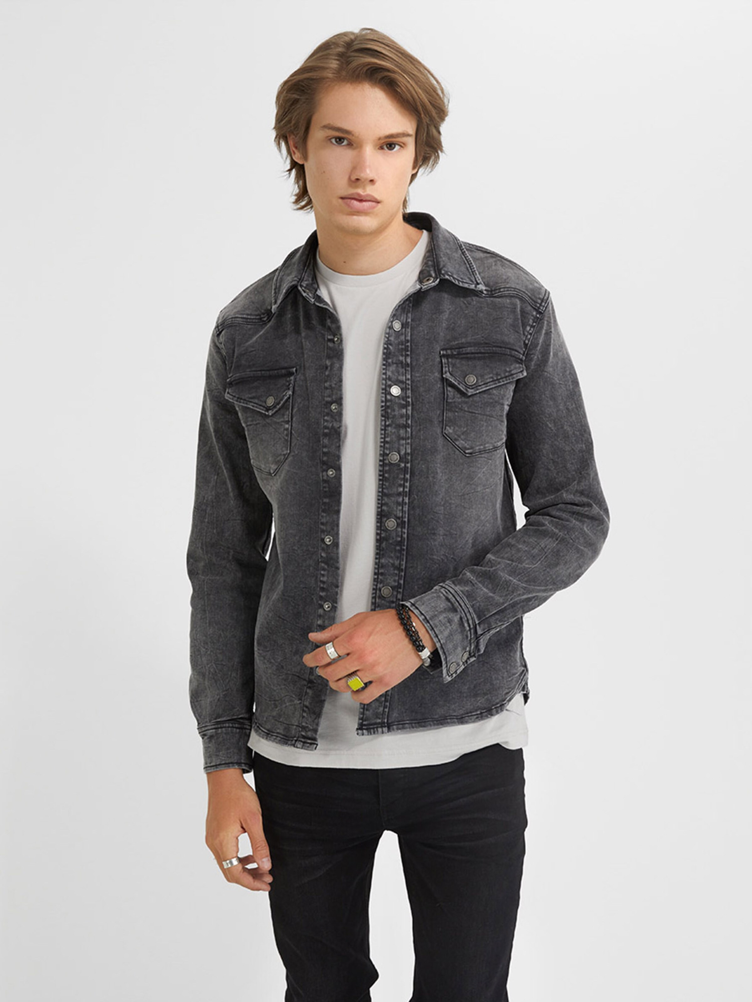 Männer Jacken Young Poets Society Jacke 'Fred' in Grau - YZ77898 Männer Jacken Young Poets Society Jacke 'Fred' in Grau - YZ77898