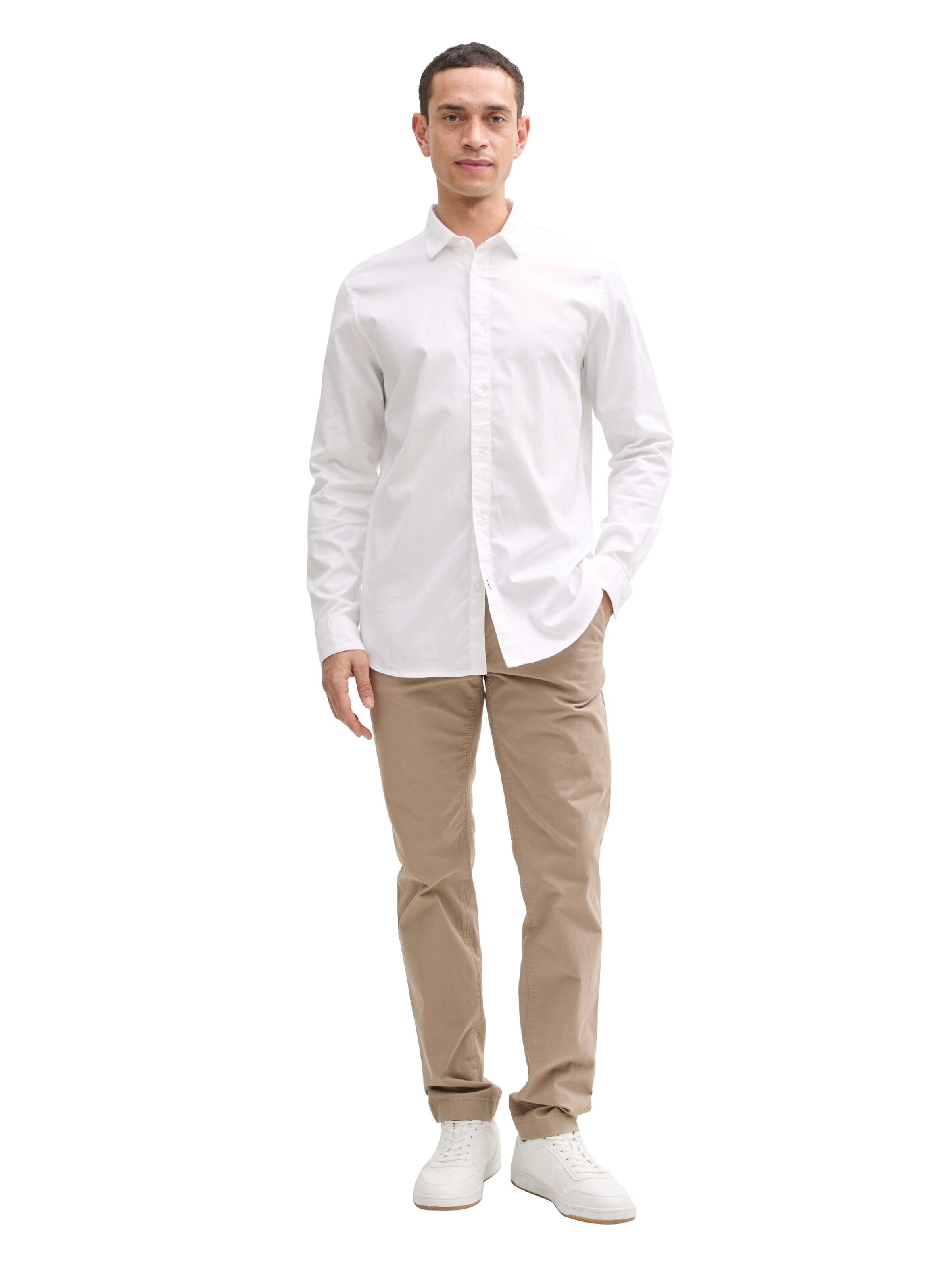 TOM TAILOR Slim Fit Hemd in Weiß