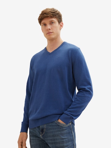 TOM TAILOR Regular Fit Pullover i blå: forside