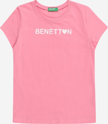 UNITED COLORS OF BENETTON Тениска в розово: отпред