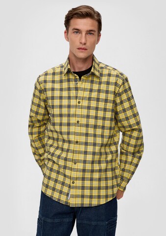 s.Oliver Regular fit Skjorta i gul: framsida
