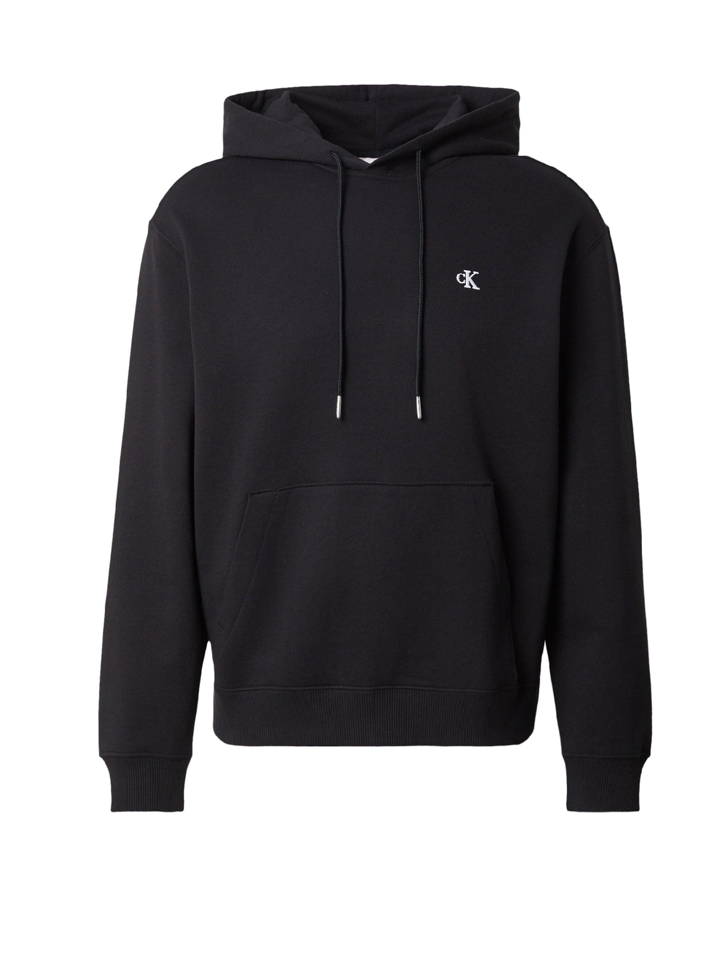 Calvin Klein Jeans - Sweatshirt 'MONOGRAM' em preto: frente
