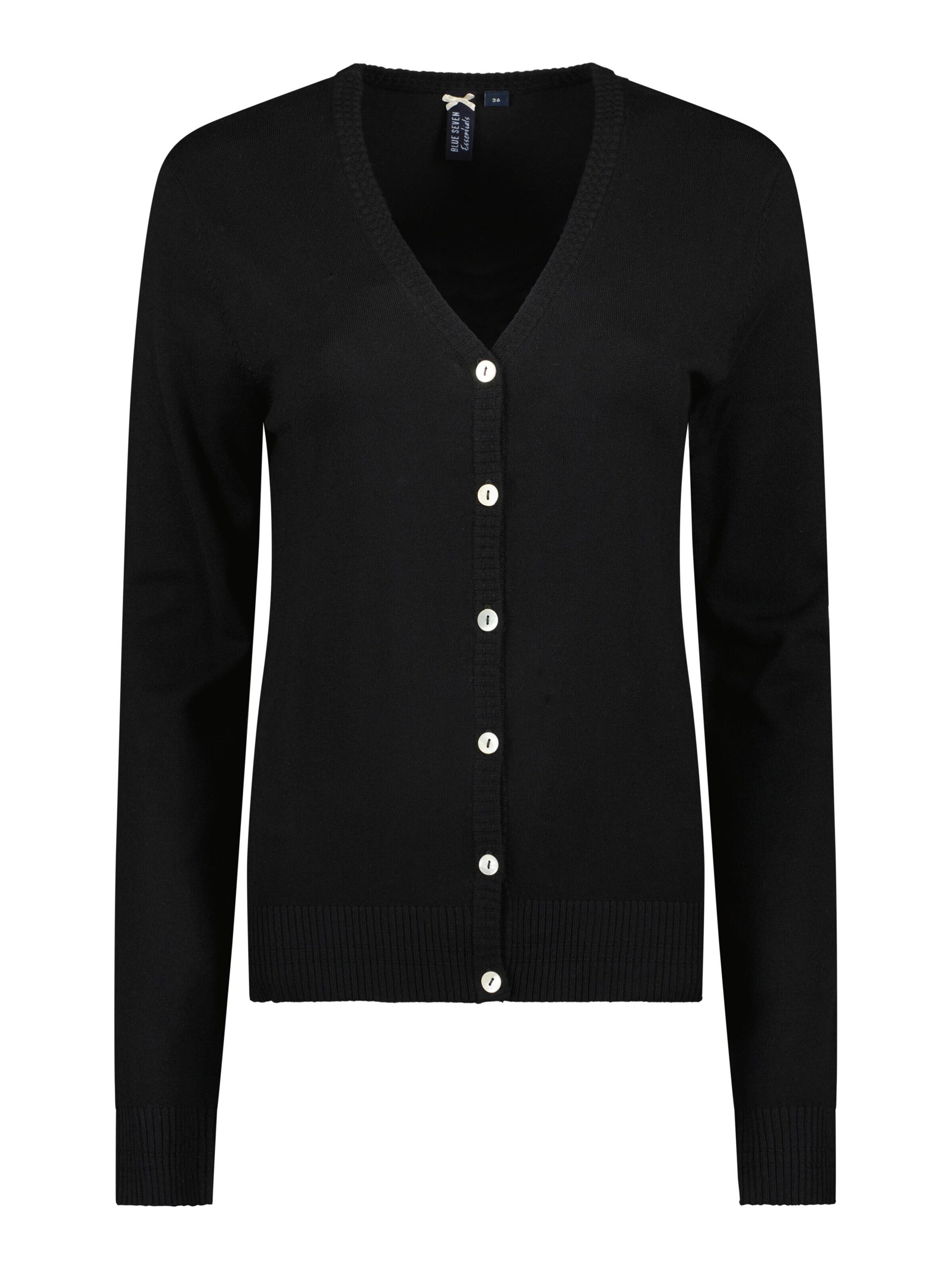 BLUE SEVEN Strickjacke in Schwarz: Vorderseite